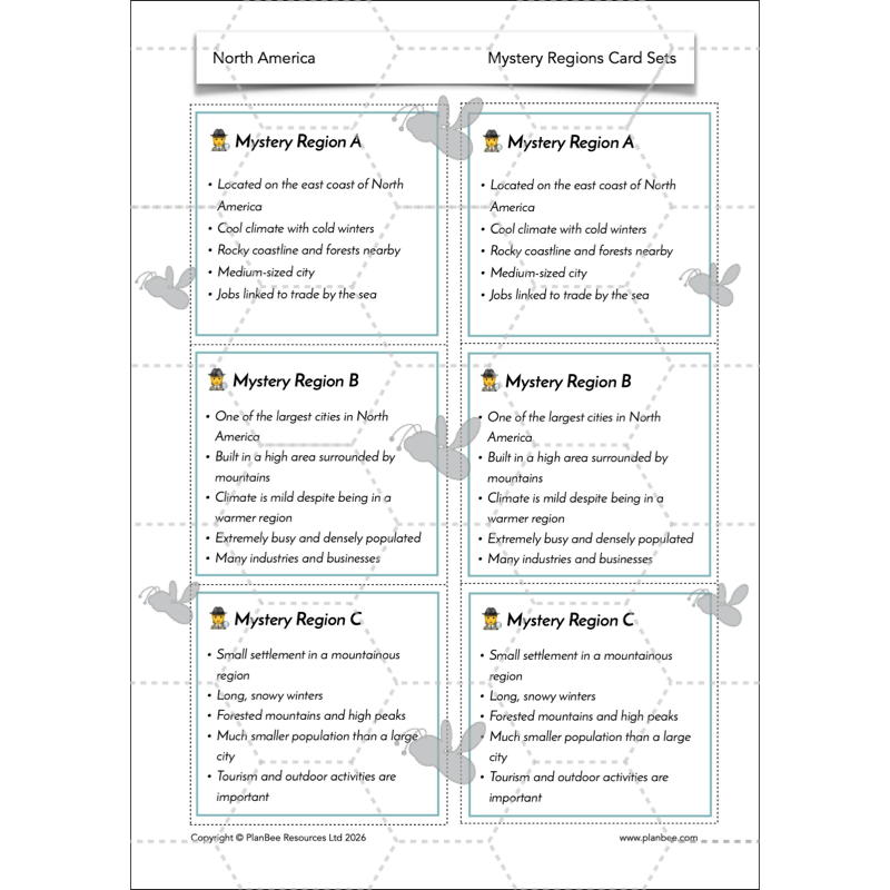 PlanBee North America KS2 Geography Lesson Pack