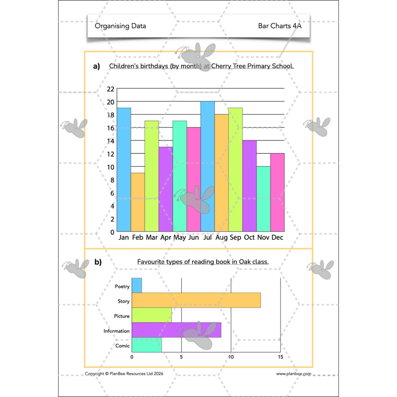 PlanBee Year 3 Statistics Organising Data PlanBee Maths Lesson