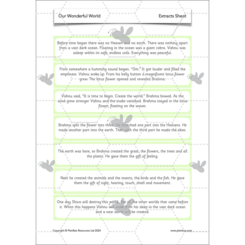PlanBee Our Wonderful World - Creation Story KS1 RE Lessons | PlanBee