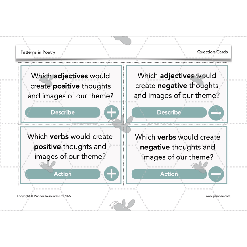 PlanBee Year 3 Patterns in Poetry | Investigating Types of Poems