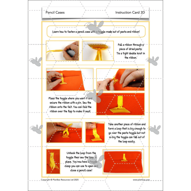 PlanBee Pencil Cases - Textiles: DT Lesson Plans for KS2 Y3/4