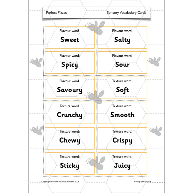 PlanBee Perfect Pizzas KS1 DT Lesson Pack