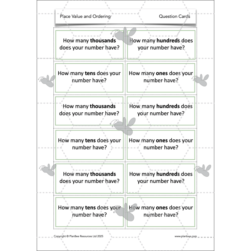 PlanBee Place Value and Ordering Year 4 Maths Lessons by PlanBee