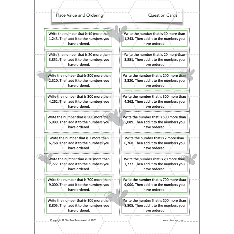PlanBee Place Value and Ordering Year 4 Maths Lessons by PlanBee