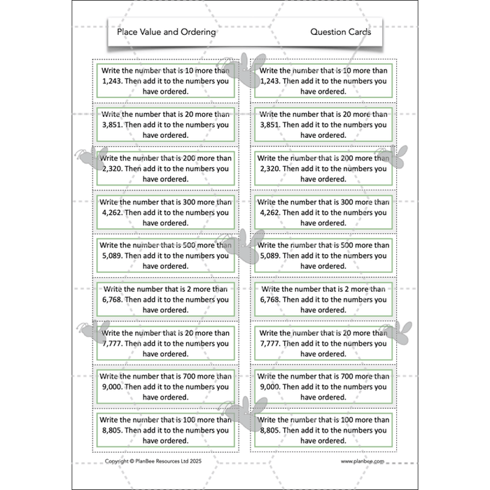 PlanBee Place Value and Ordering Year 4 Maths Lessons by PlanBee