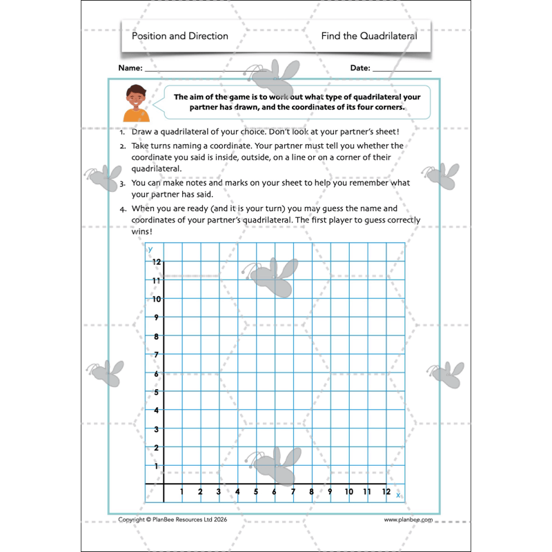 PlanBee Position and Direction Year 4 Maths Lessons | PlanBee