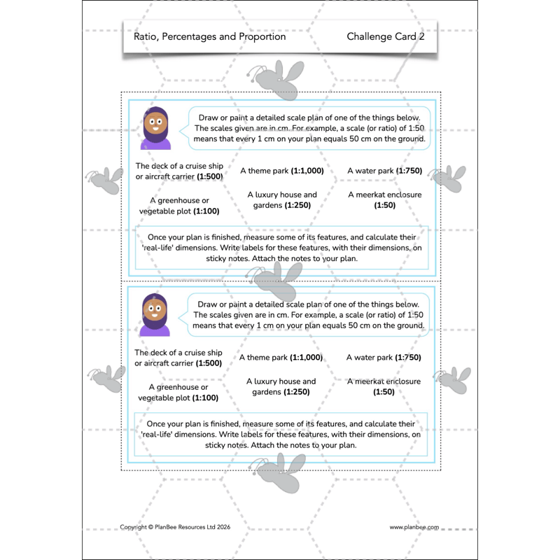 PlanBee Ratio, Percentages and Proportion: Year 6 Maths