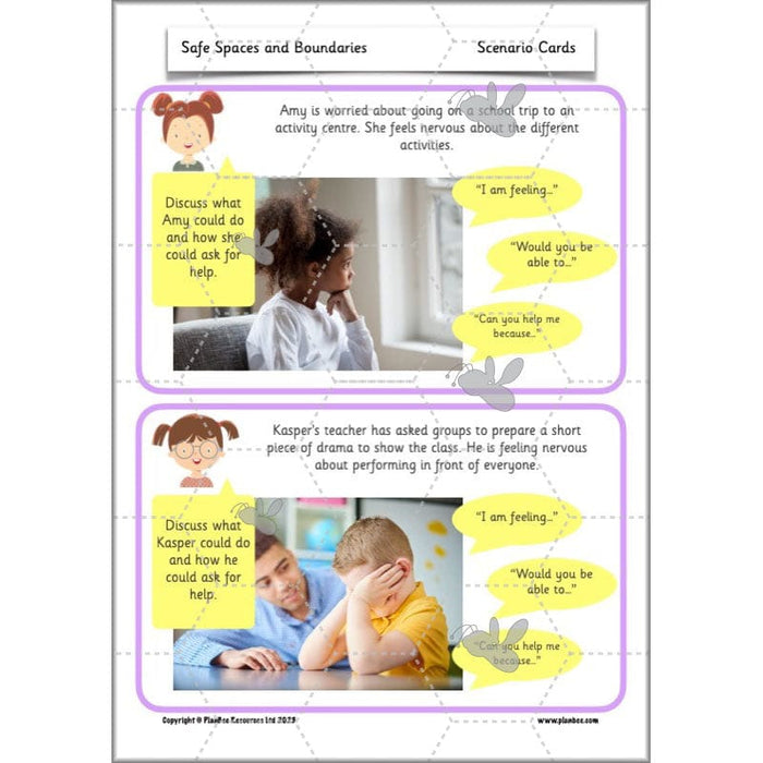 PlanBee Safe Spaces and Boundaries PSHE KS1 lessons by PlanBee