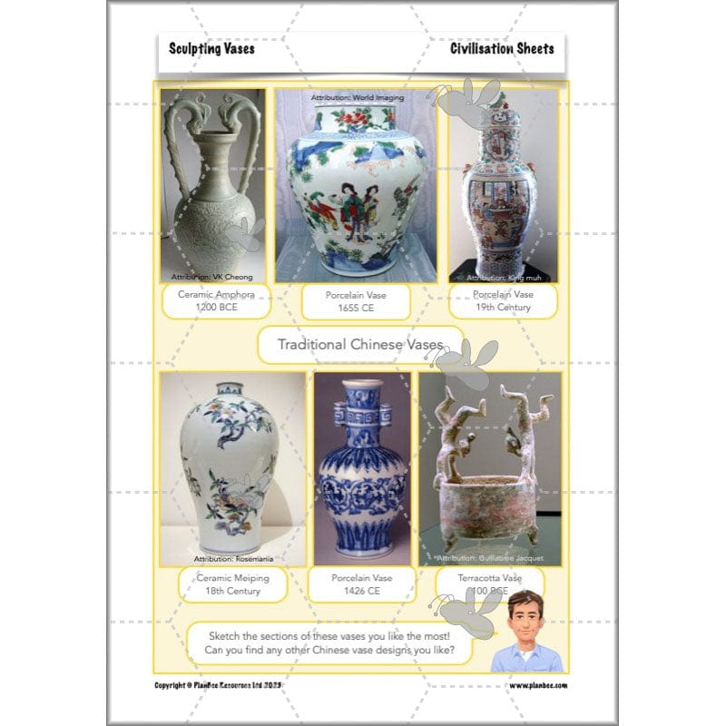 PlanBee Sculpting Vases - Sculpture Art Lessons for KS2 | Year 5 & Year 6