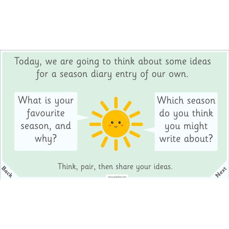 PlanBee Season Diaries | Year 1 English