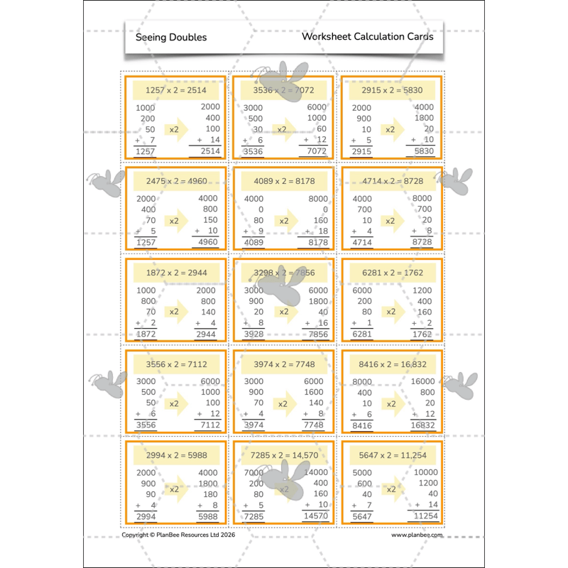 PlanBee Doubling and Halving Year 4 Maths Lessons by PlanBee