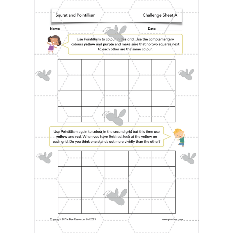 PlanBee Seurat and Pointillism KS2 Lesson Plans and Art Projects