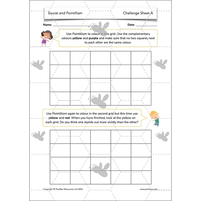 PlanBee Seurat and Pointillism KS2 Lesson Plans and Art Projects