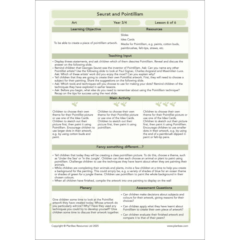 Seurat and Pointillism