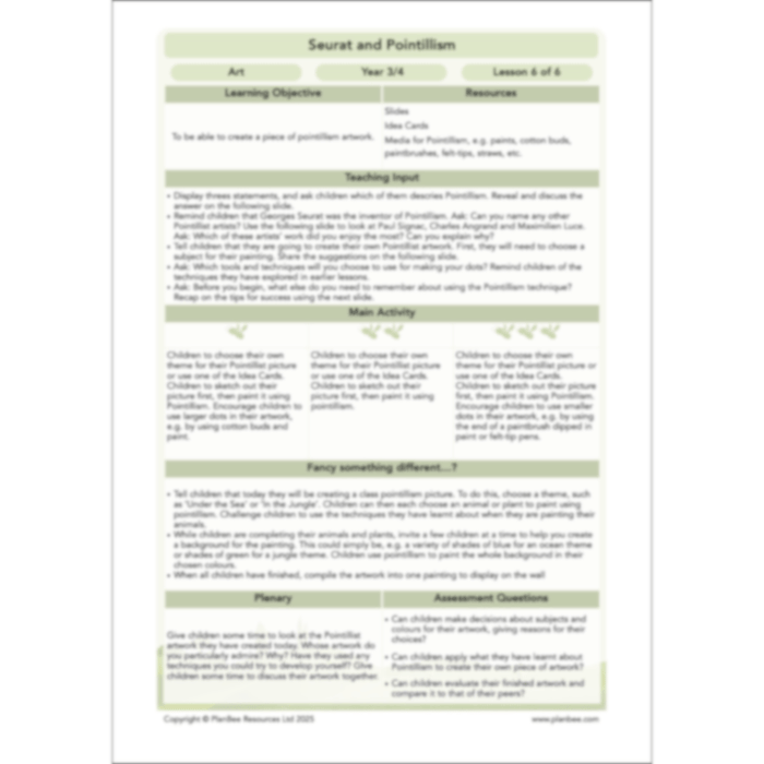 Seurat and Pointillism