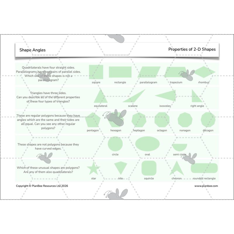 PlanBee Shape Angles Year 4 Shape Properties Lessons by PlanBee