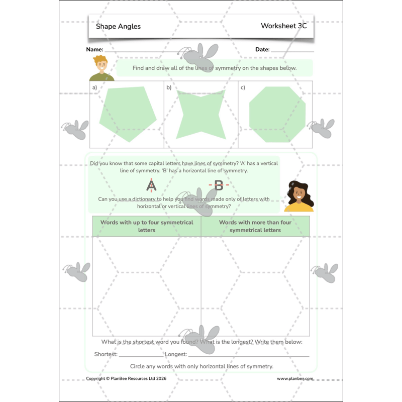 PlanBee Shape Angles Year 4 Shape Properties Lessons by PlanBee