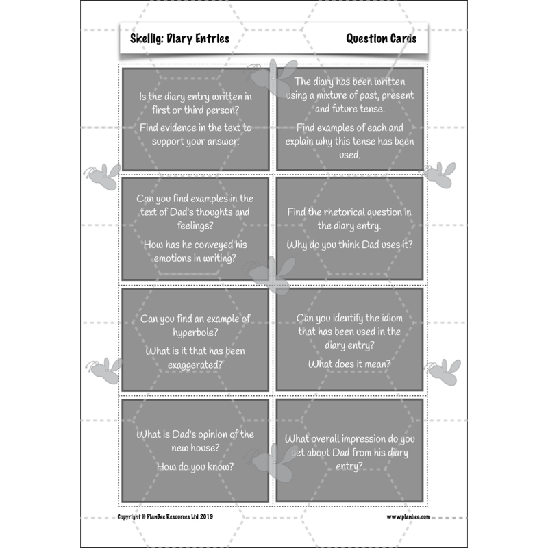 PlanBee Skellig Diary Entries KS2 | Year 6 English Lesson Pack