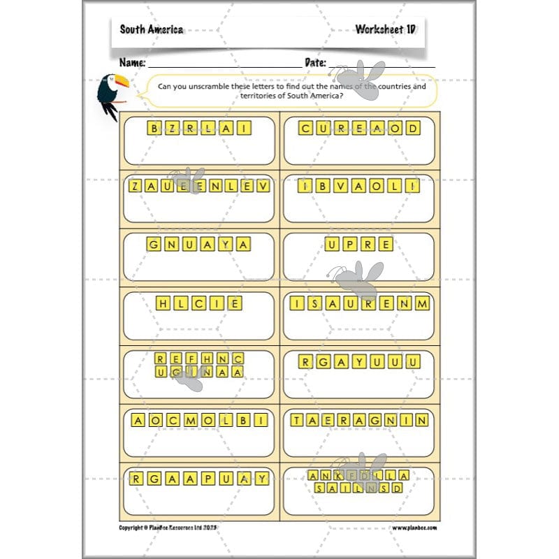 PlanBee South America KS2 Geography Lesson Pack by PlanBee