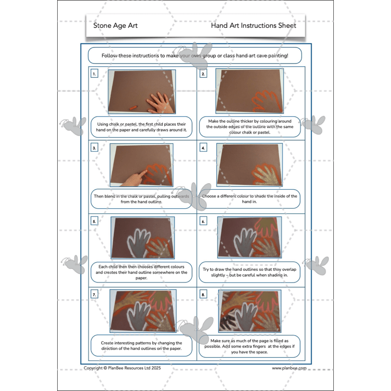 PlanBee Stone Age Art KS2 lessons