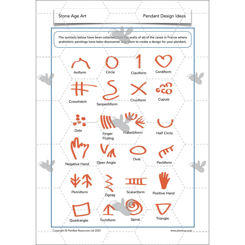 PlanBee Stone Age Art KS2 lessons