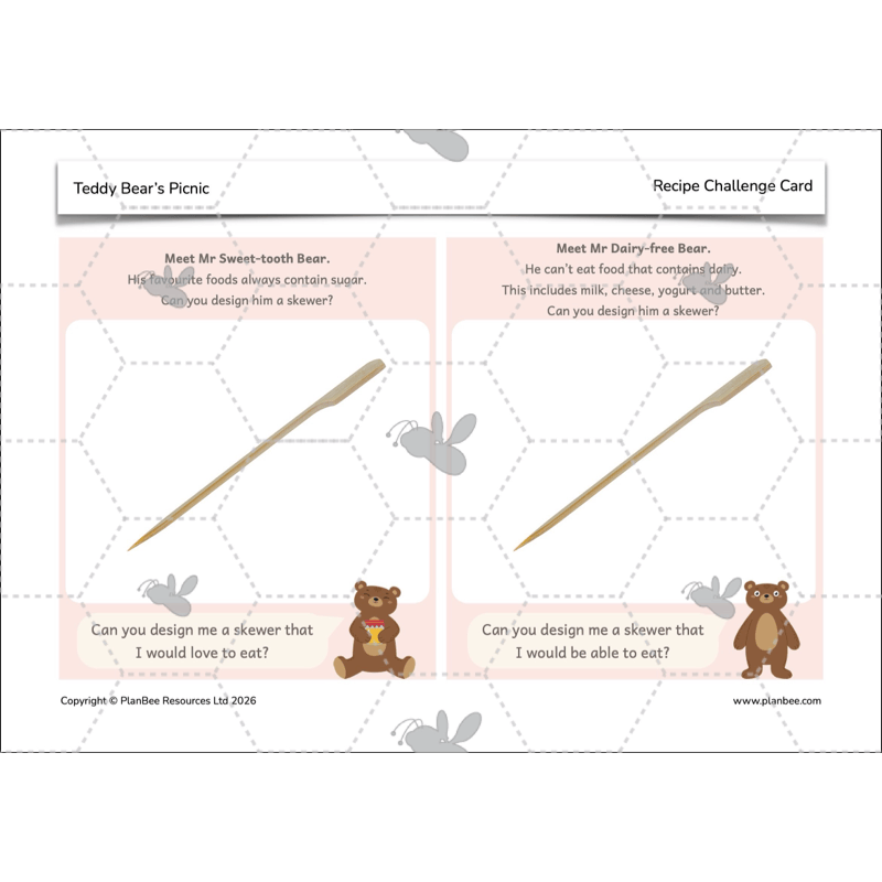 PlanBee Teddy Bears Picnic Ideas and DT Lessons by PlanBee