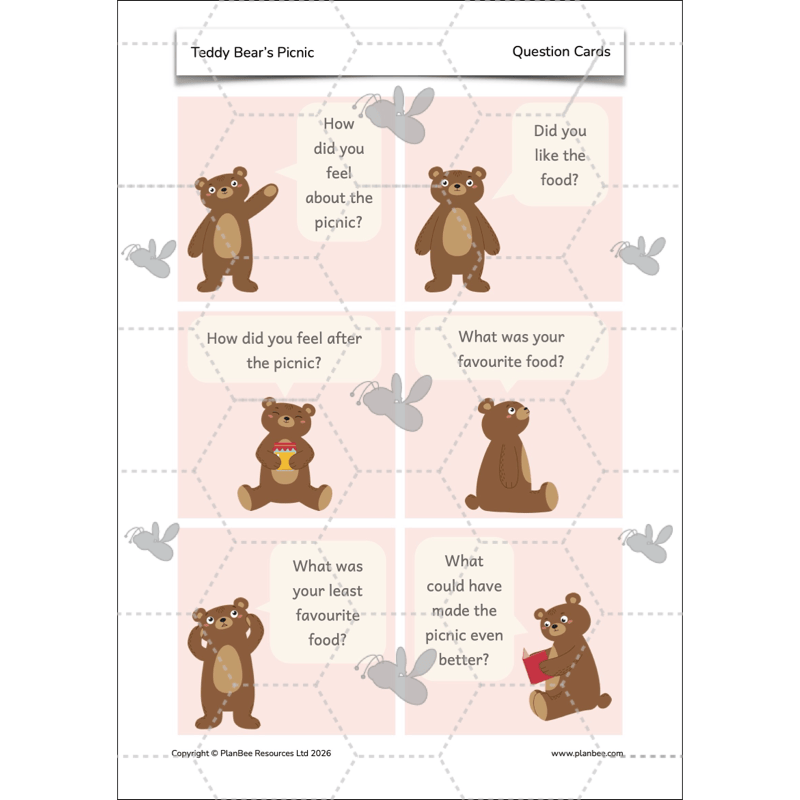 PlanBee Teddy Bears Picnic Ideas and DT Lessons by PlanBee