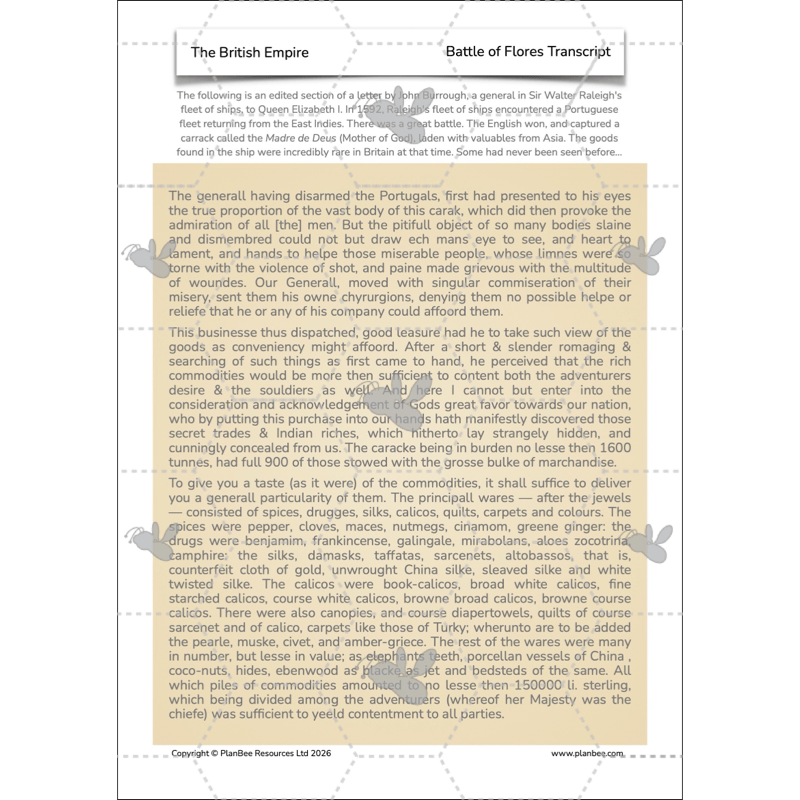 PlanBee British Empire KS2 Resources 