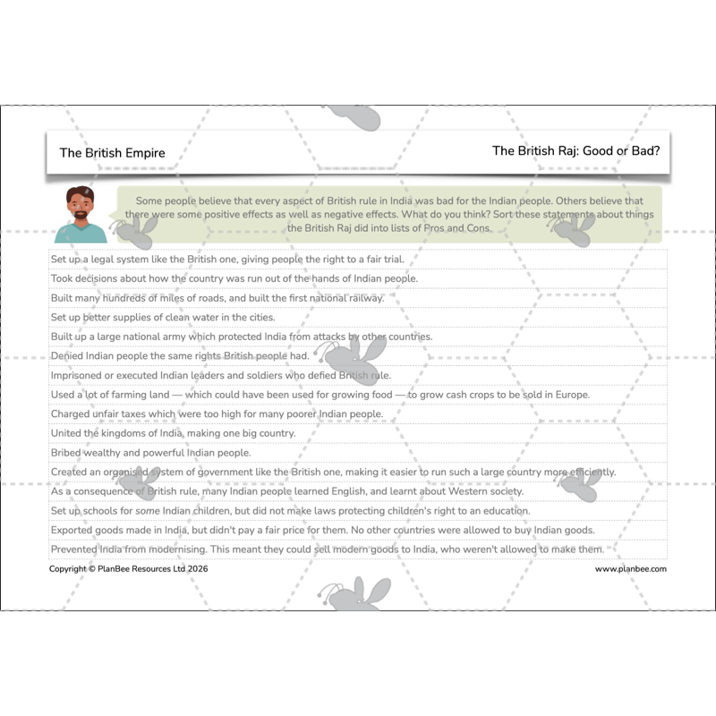 PlanBee British Empire KS2 Resources 