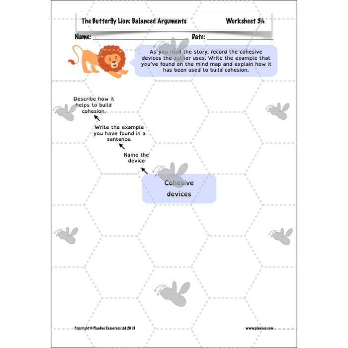 PlanBee The Butterfly Lion: Balanced Arguments KS2 Lesson Pack