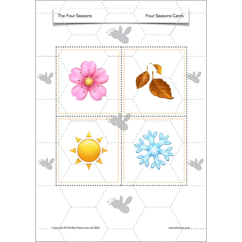 PlanBee The Four Seasons KS1 Geography Lesson Pack
