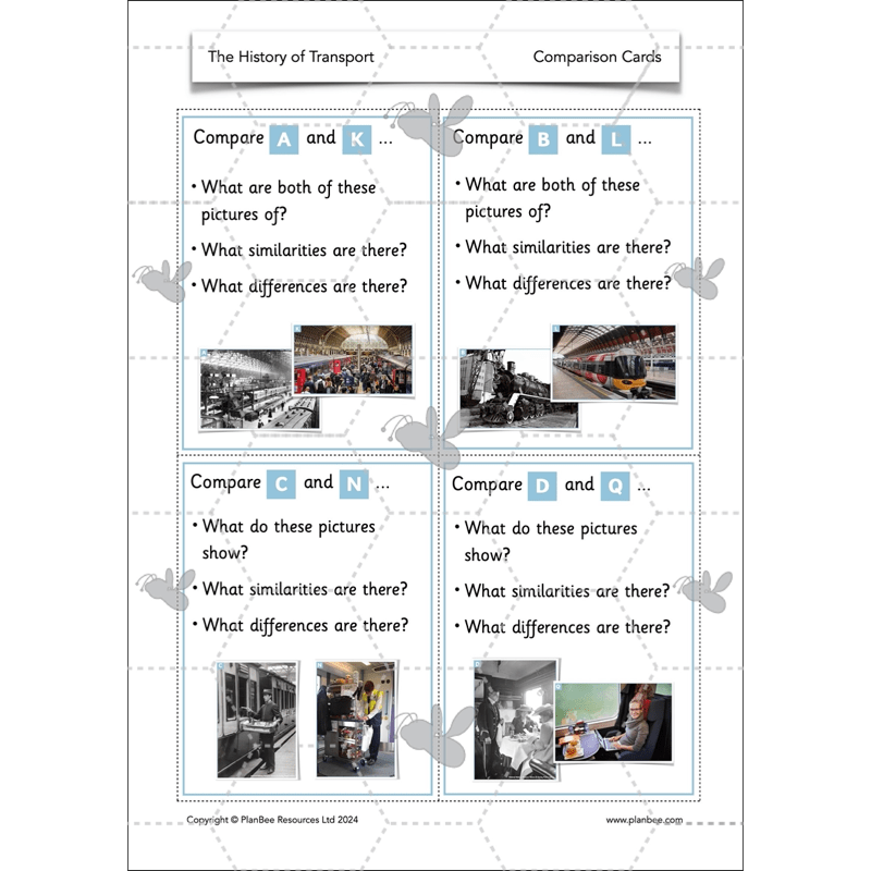 PlanBee The History of Transport KS1 History Lesson Pack