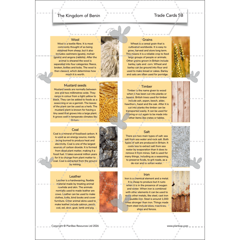 PlanBee The Kingdom of Benin KS2 History Lesson Pack
