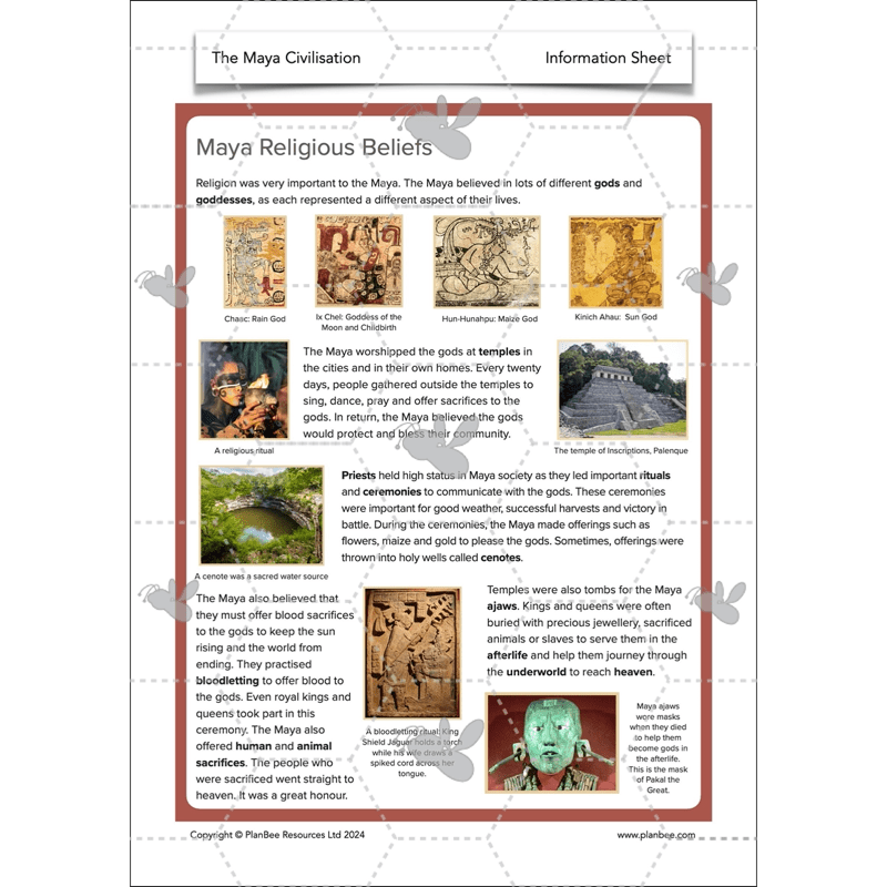 PlanBee The Maya Civilisation KS2 History Lessons and Resources