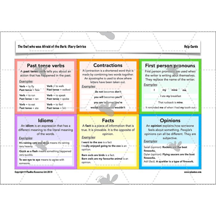 PlanBee FREE | The Owl who was Afraid of the Dark | Diaries KS2