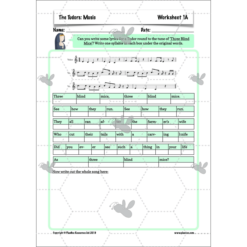 The Tudors Topic Enrichment Pack