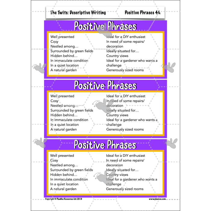 PlanBee The Twits: Descriptive Writing KS2 | Year 4 English Pack