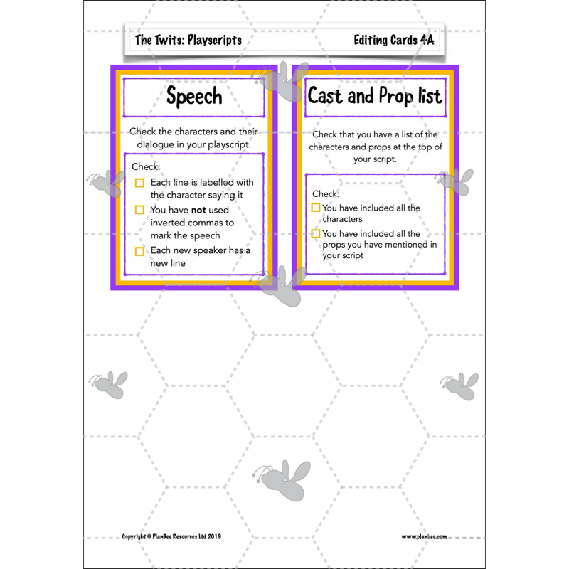 PlanBee The Twits: Playscripts KS2 | Year 4 English Pack