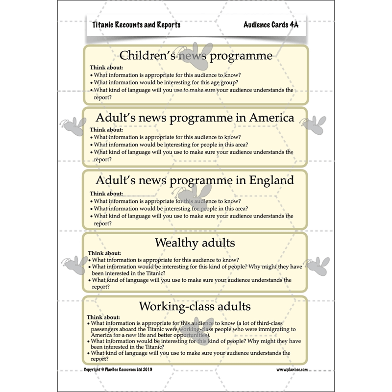 Titanic Recounts and Reports