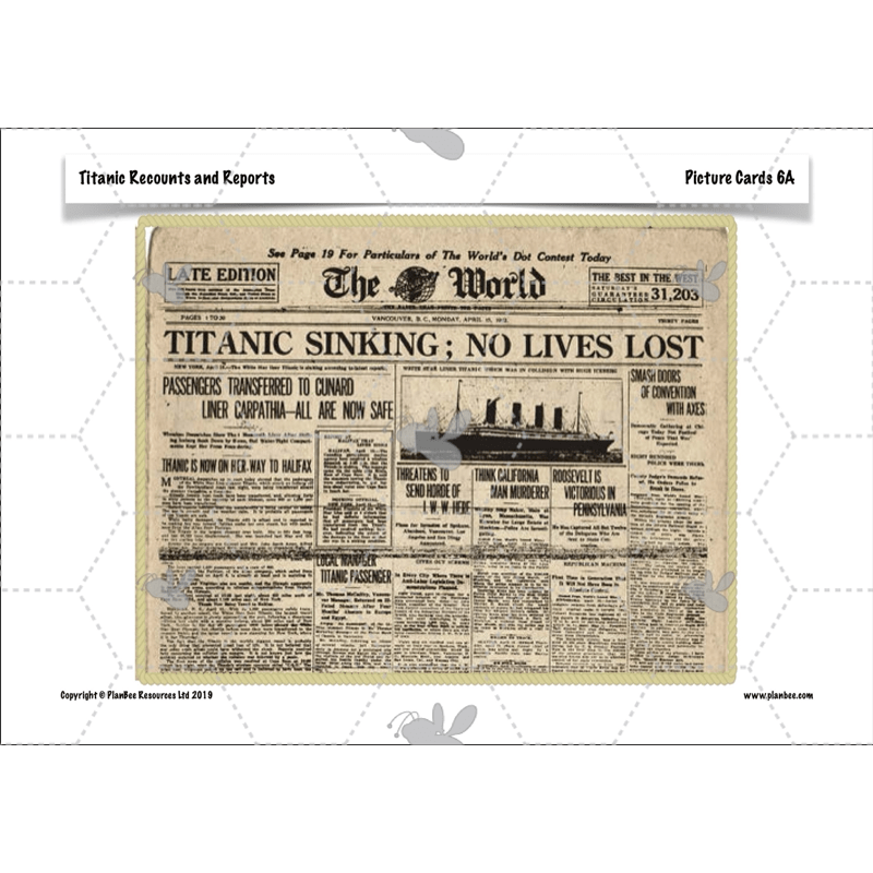 Titanic Recounts and Reports