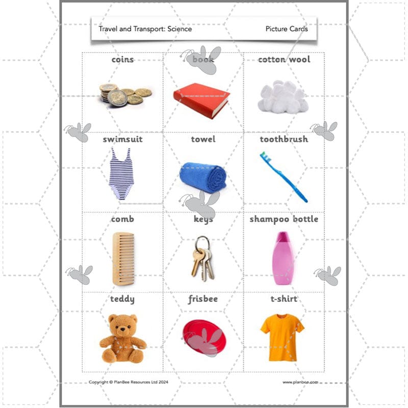 PlanBee Travel and Transport Topic Enrichment Pack