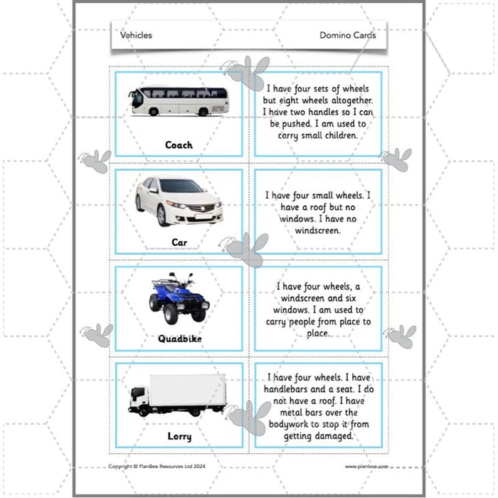 PlanBee Moving Vehicles KS1 Year 2 DT Lesson Planning by PlanBee