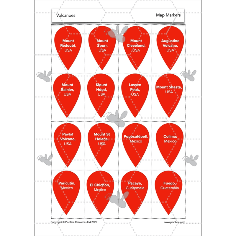 PlanBee Volcanoes KS2 Geography Lesson Planning
