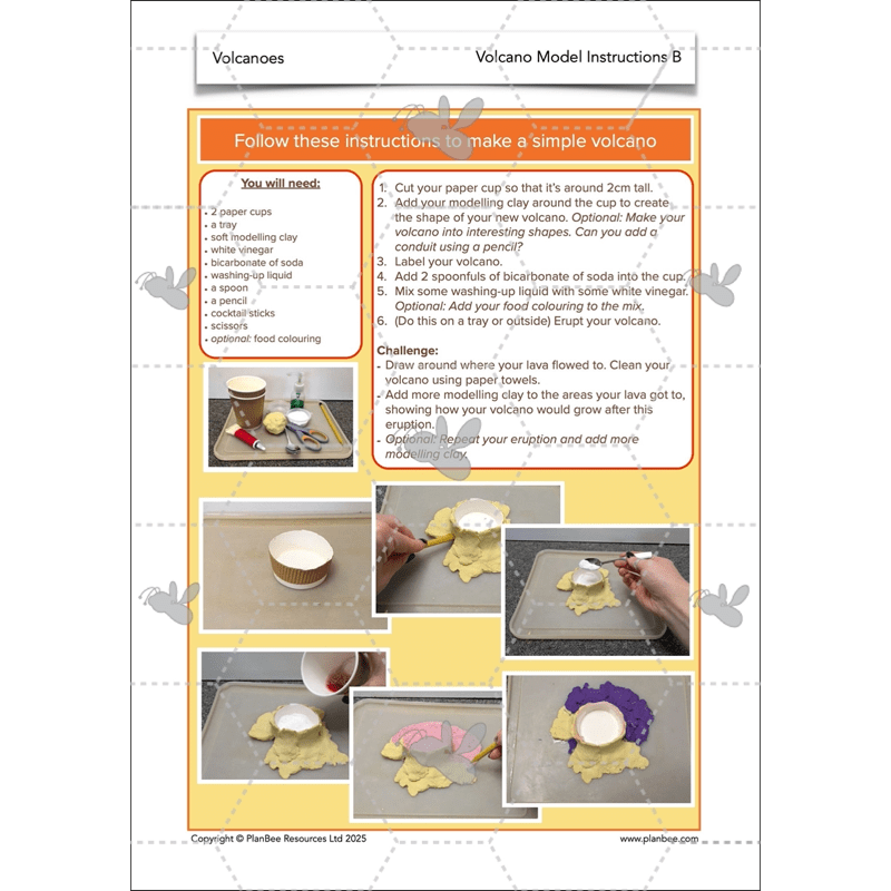 PlanBee Volcanoes KS2 Geography Lesson Planning