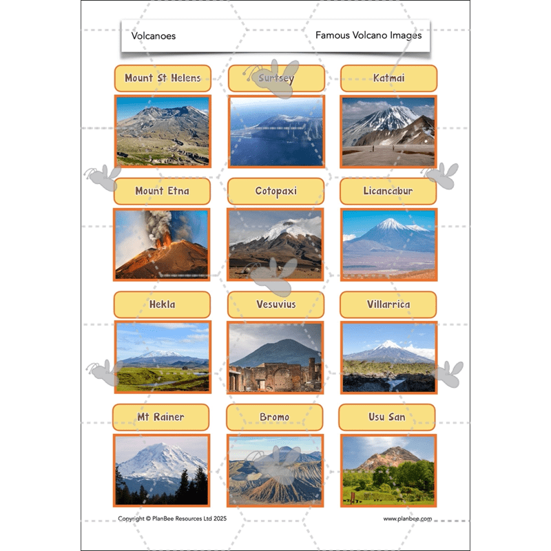 PlanBee Volcanoes KS2 Geography Lesson Planning