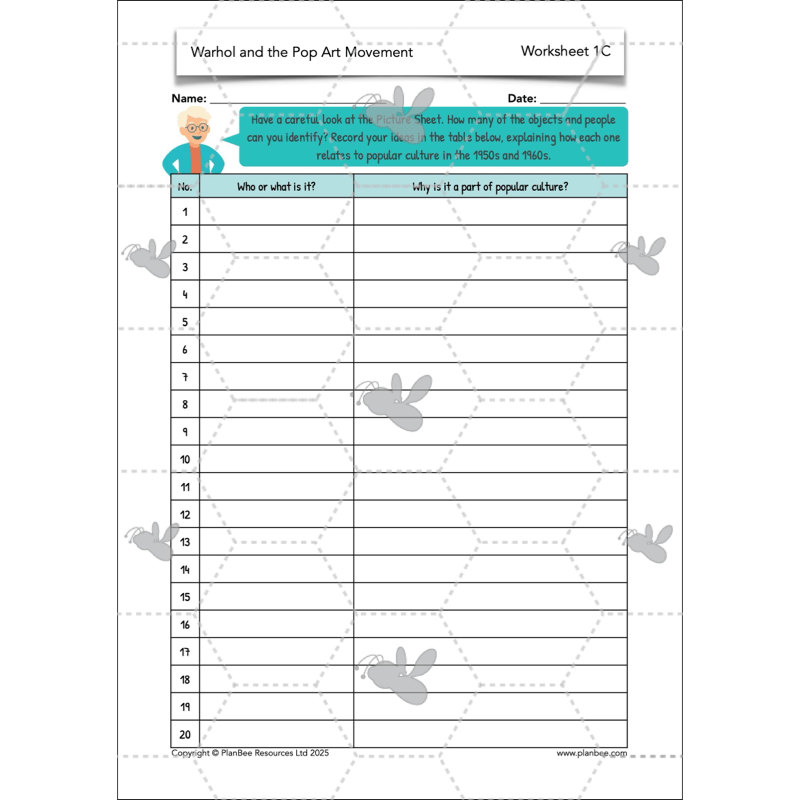PlanBee Andy Warhol KS2 Art Lessons The Pop Art Movement | PlanBee