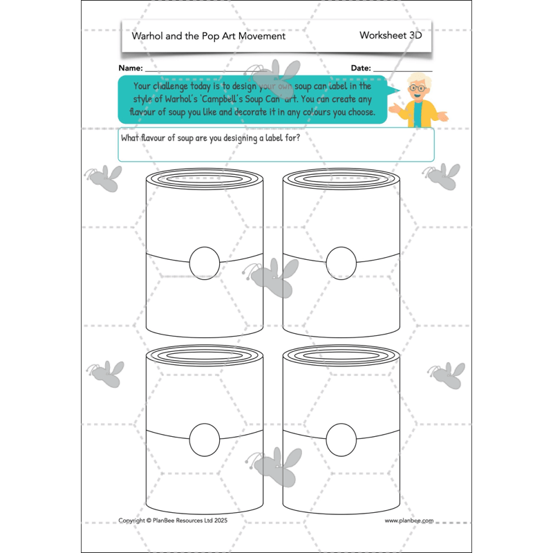 PlanBee Andy Warhol KS2 Art Lessons The Pop Art Movement | PlanBee