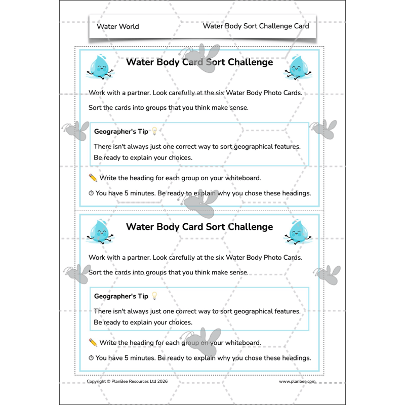 PlanBee Water World Rivers and Coasts KS2 Geography Pack by PlanBee