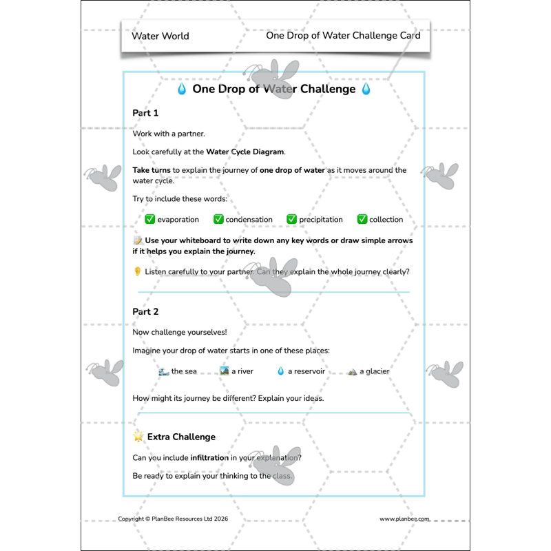 PlanBee Water World Rivers and Coasts KS2 Geography Pack by PlanBee