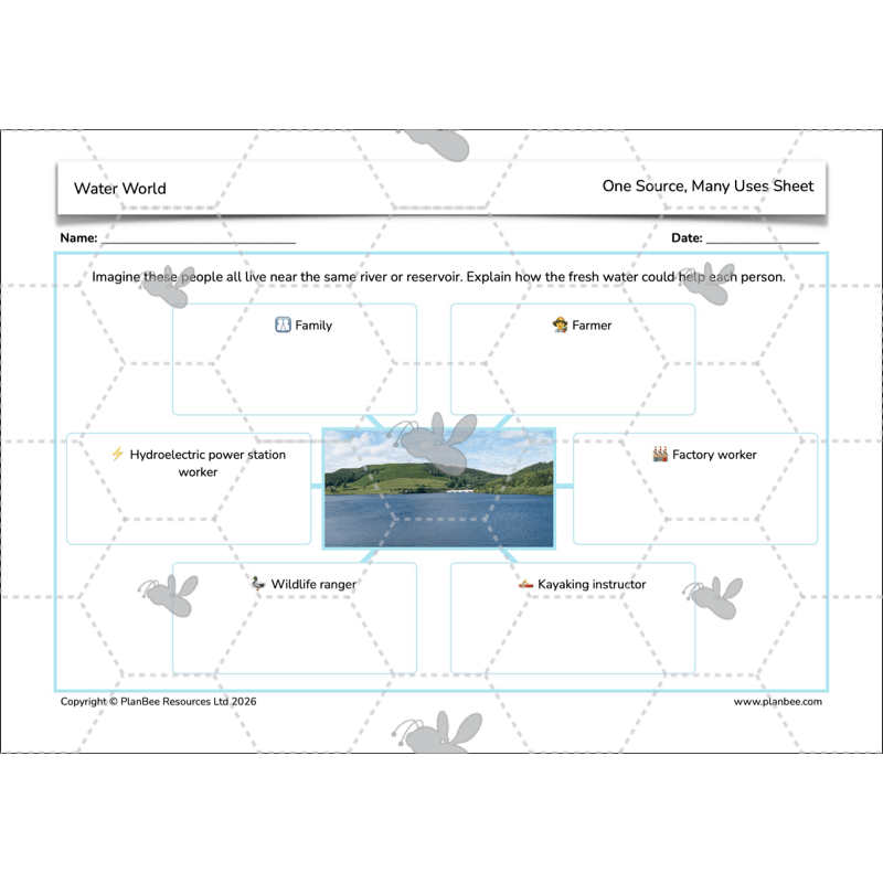 PlanBee Water World Rivers and Coasts KS2 Geography Pack by PlanBee